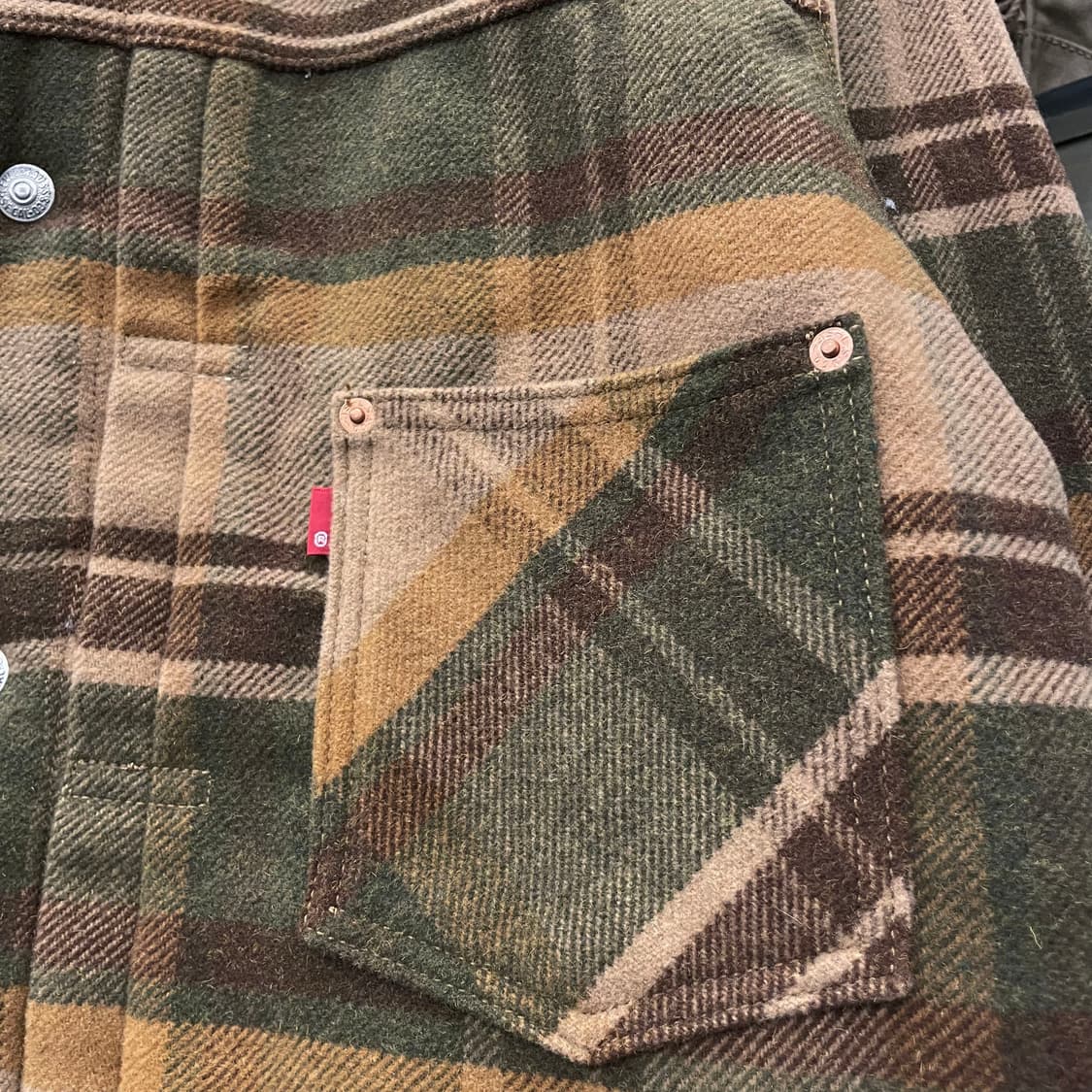 리바이스 프리미엄 체크 쉐르파 데님 트러커 자켓 상품이미지5