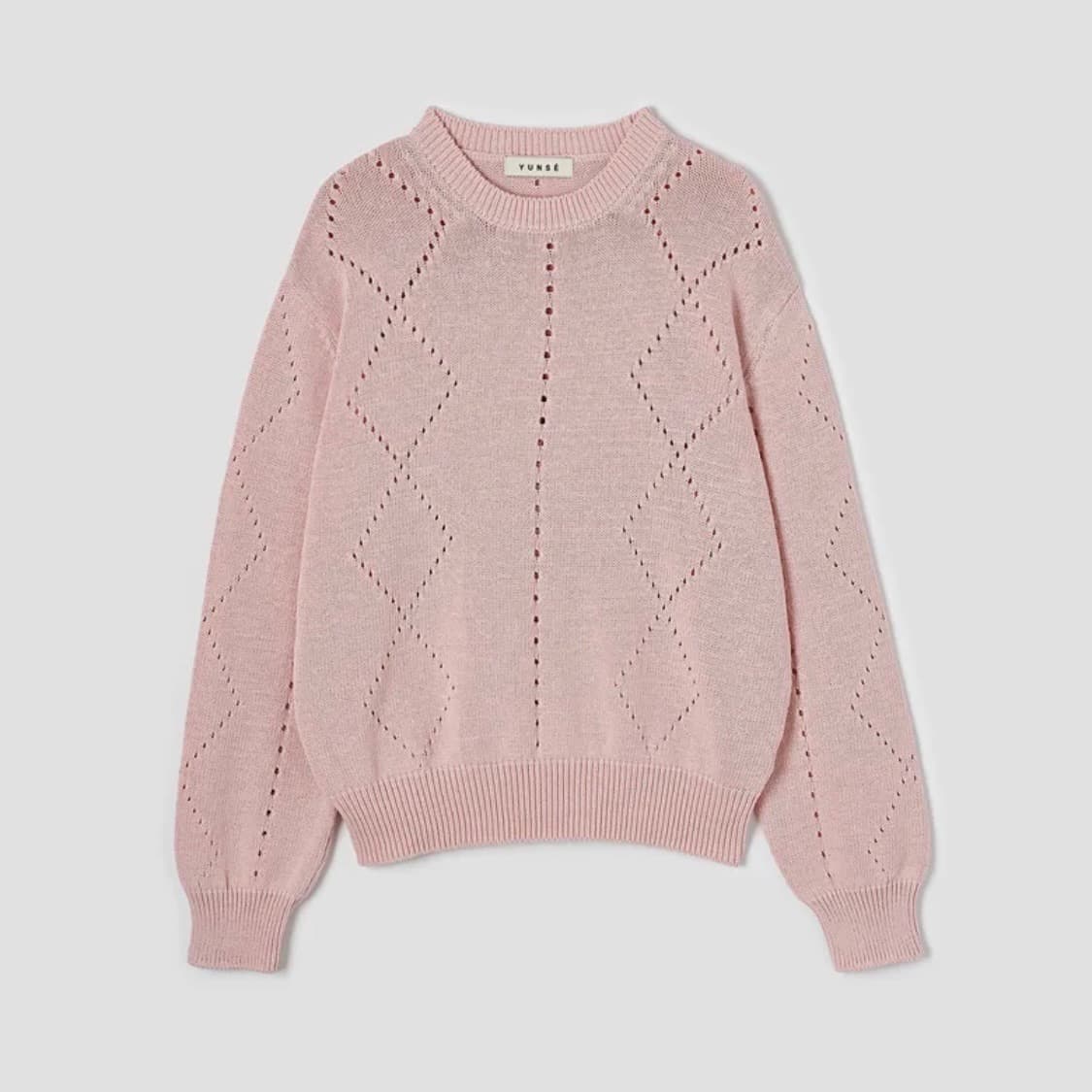 윤세 해치 스카시 니트 (라이트 핑크) 상품이미지1