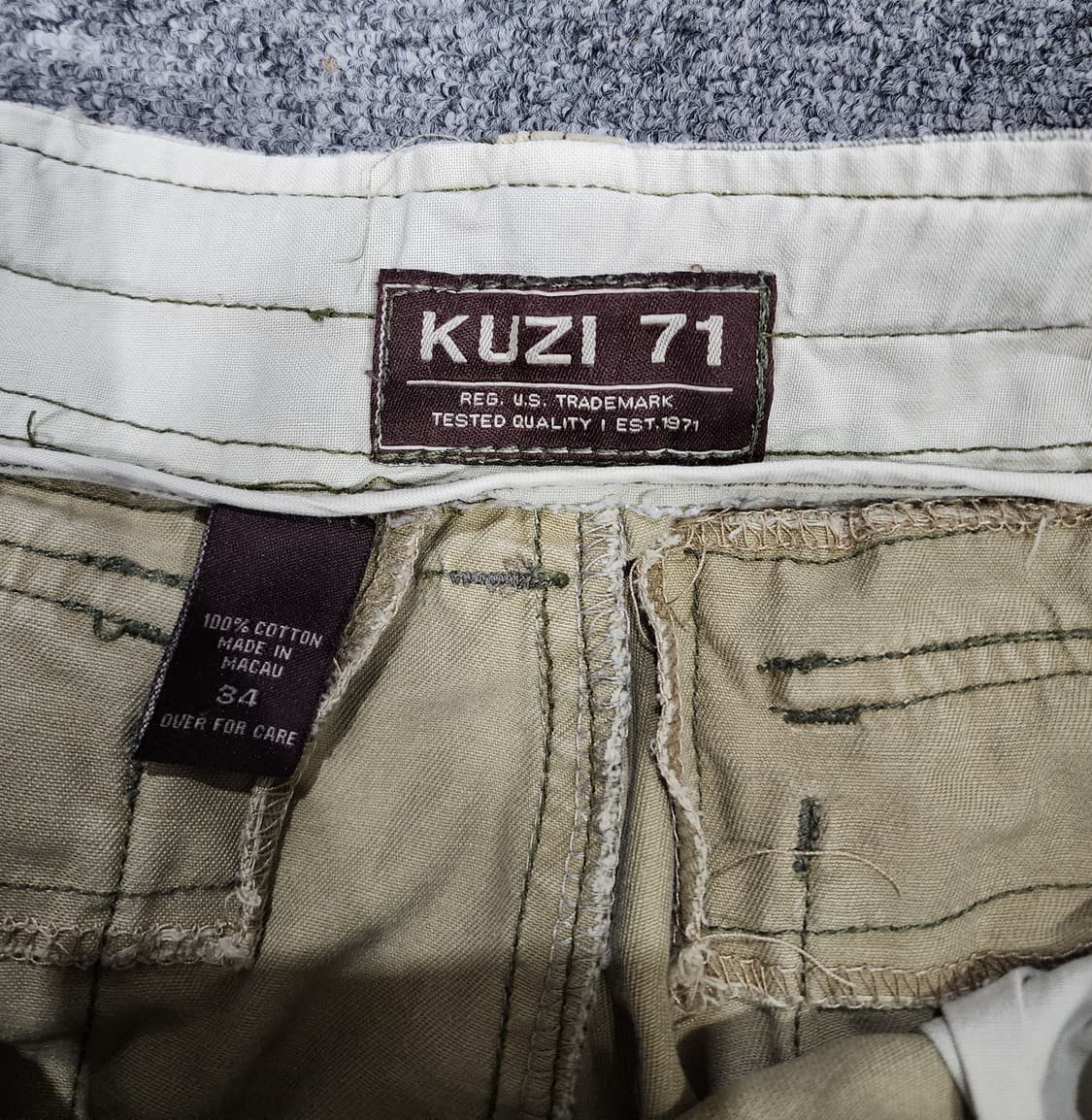 KUZI 71 쿠지71 빈티지 카모플라쥬 카모 카고 팬츠 바지 34 상품이미지10