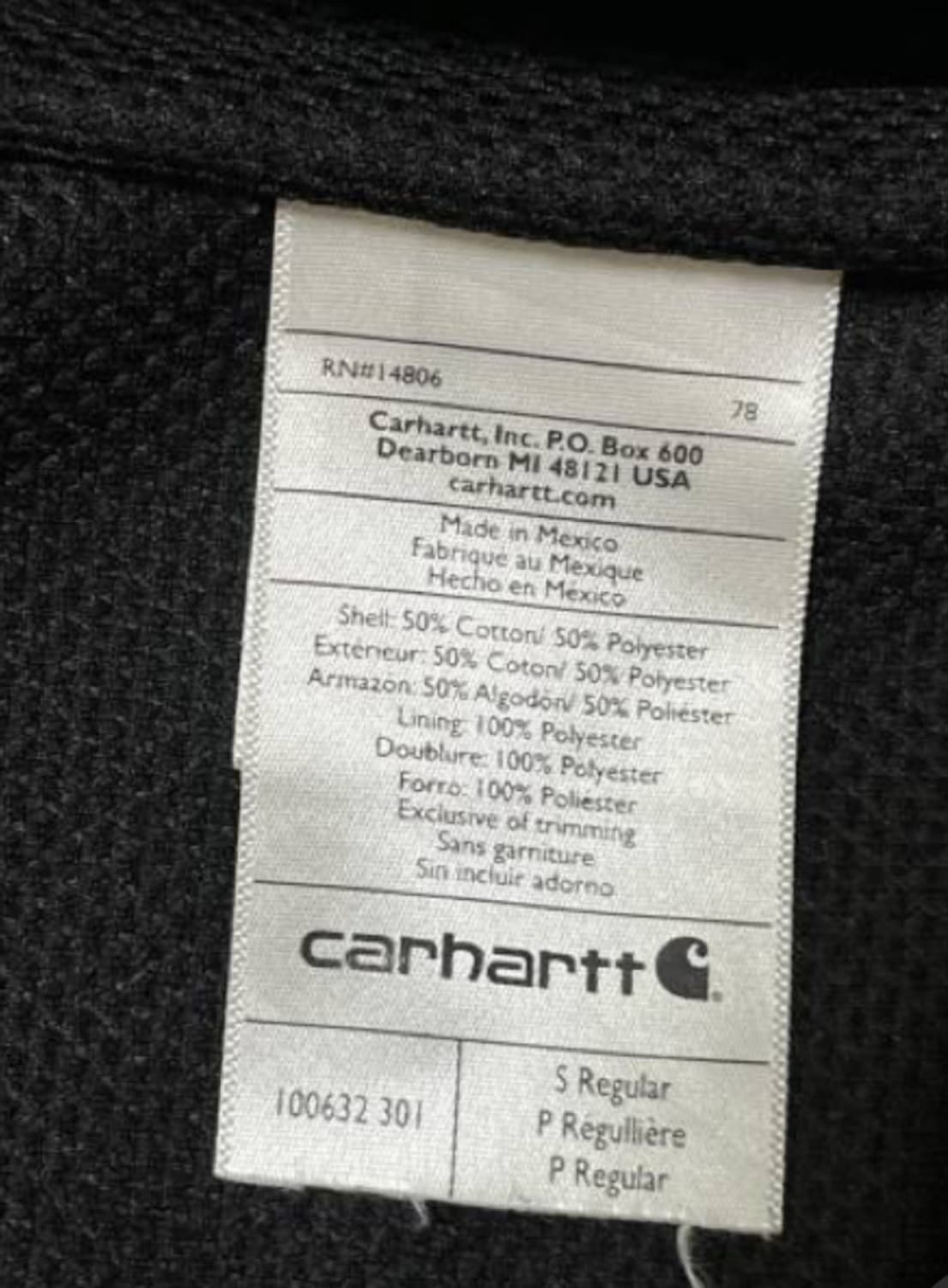 칼하트 써멀 레인디펜더 후드집업 올리브 그린 썬페이딩 상품이미지4