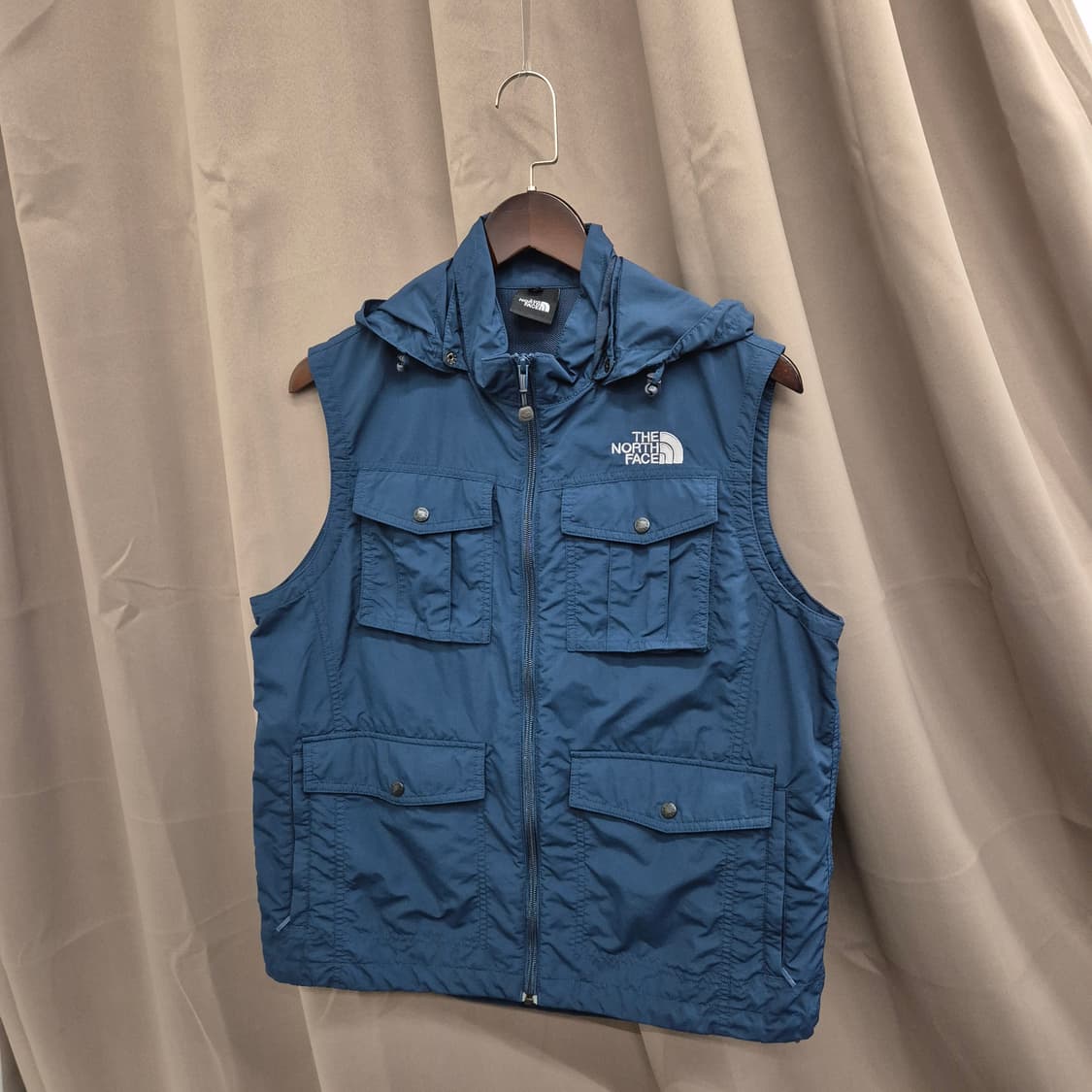 노스페이스 후드 나일론 조끼 M 상품이미지1