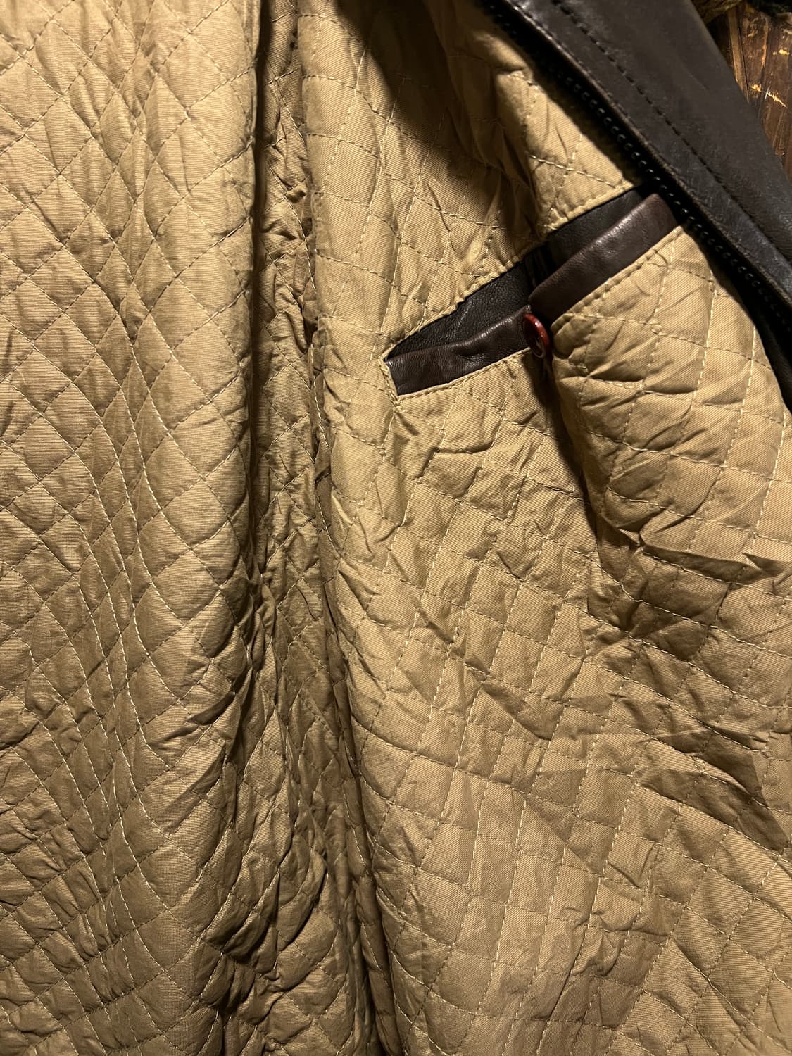 [2XL]90's 타미힐피거 USA 리얼레더 브라운 드리즐러 자켓 상품이미지6