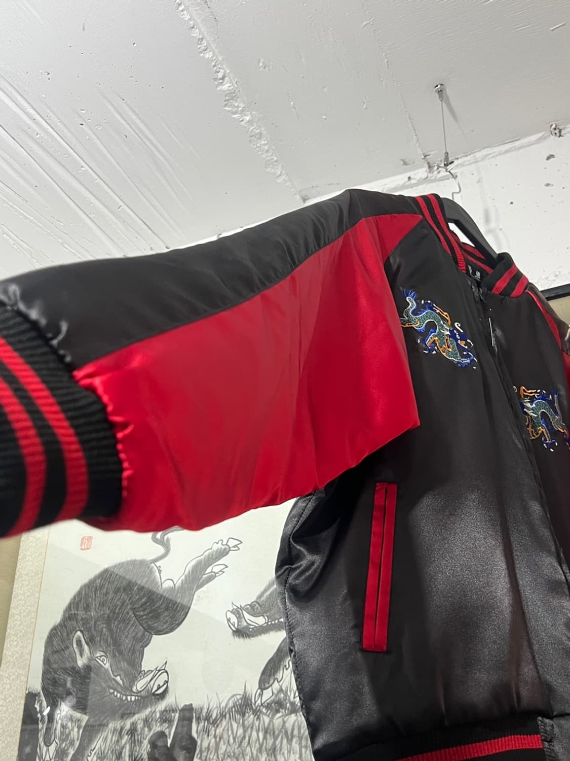 Japanese Oriental Dragon x Map  Sukajan  상품이미지7