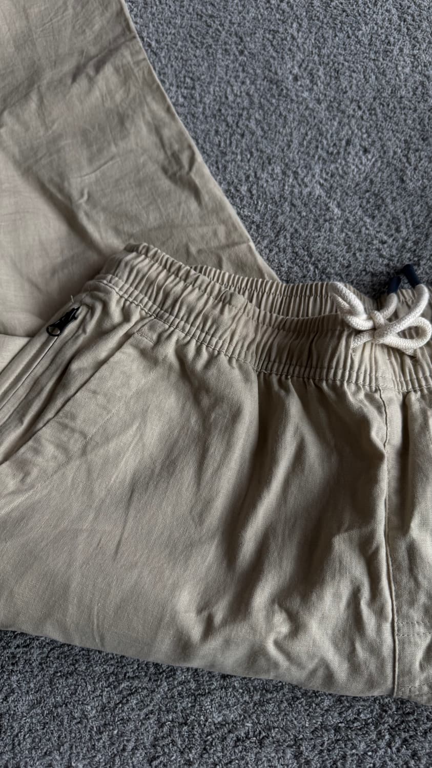 오아스 베이지 린넨 팬츠 M사이즈 상품이미지2