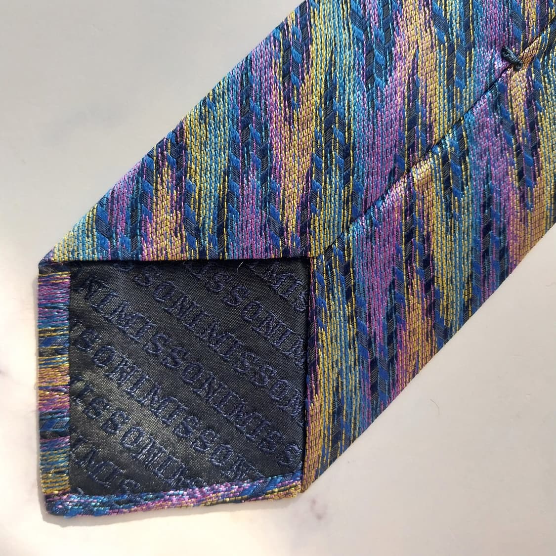 미쏘니 실크 멀티 스트라이프 자카드 넥타이 8.1cm A+등급 K1935 상품이미지6