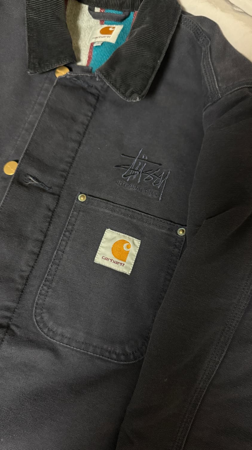 칼하트  X 스투시 초어자켓 네이비 L 상품이미지2