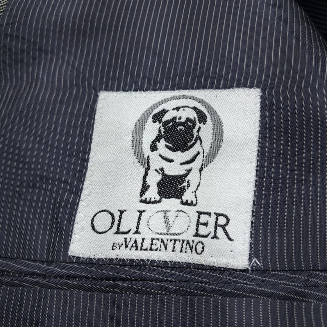 CL485 L 올리버 발렌티노 90s 이태리판 울 차콜그레이 블레이저  상품이미지6