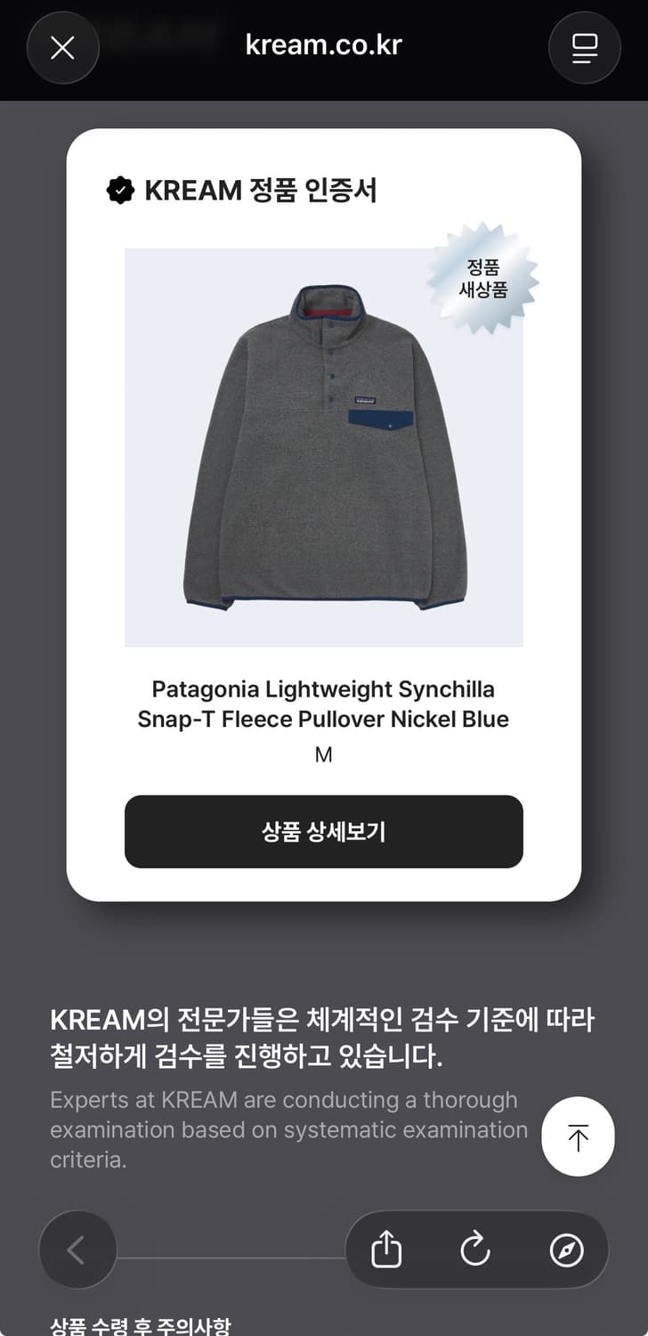 파타고니아 신칠라 니켈블루(그레이) 상품이미지2