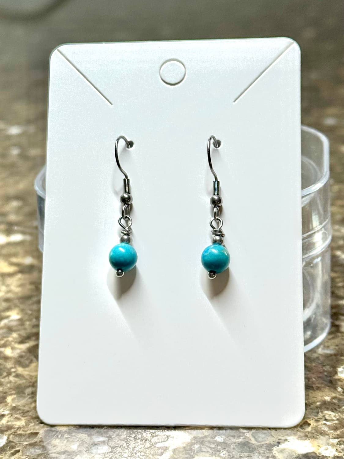 천연석 아프리카 터키석 귀걸이 상품이미지1