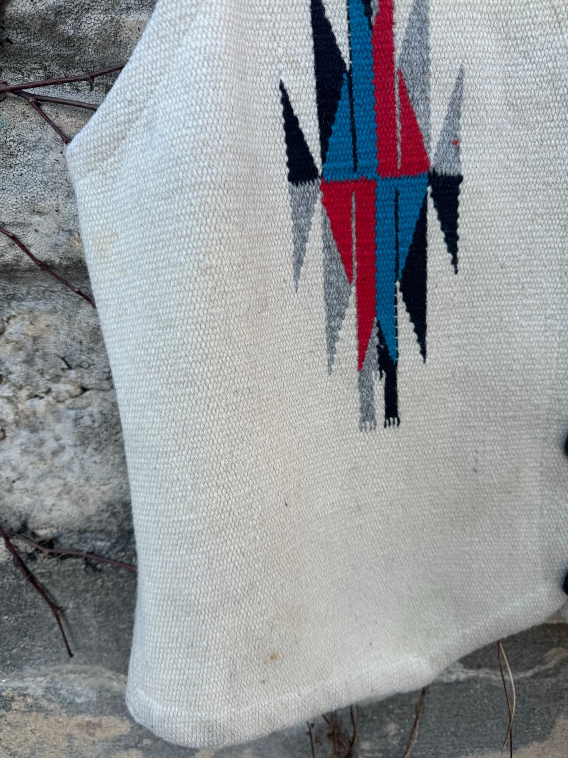 오르테가 핸드 우븐 울 치마요 베스트 나바호 웨스턴 조끼 빈티지 상품이미지5