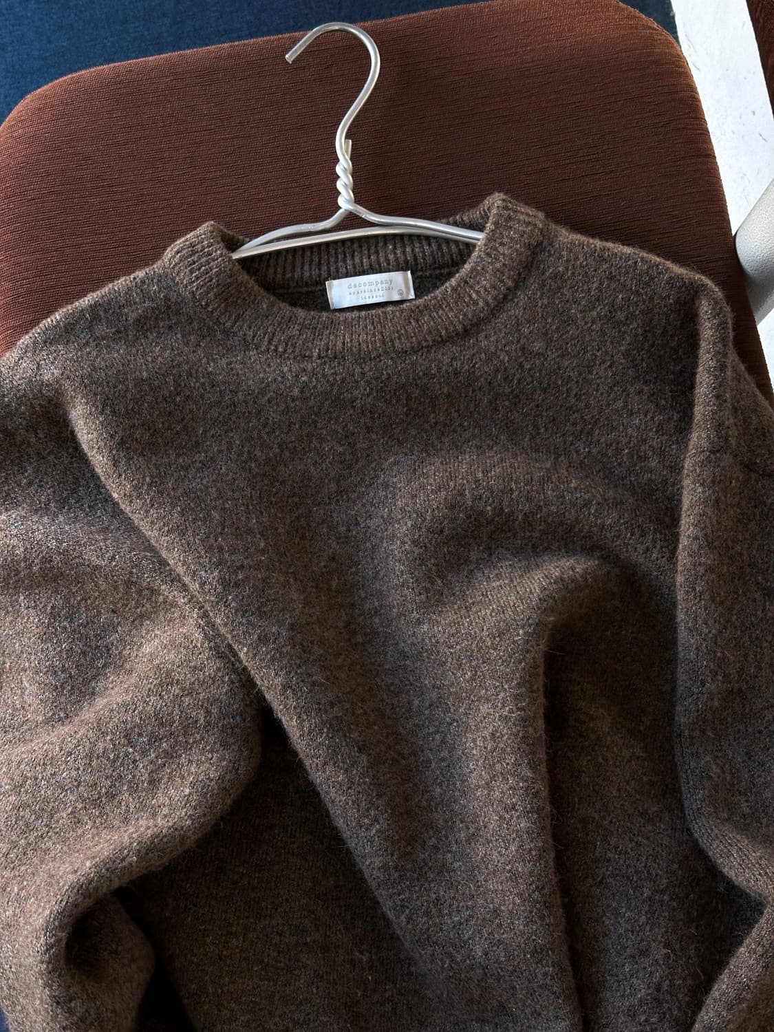 Cloudy fabric crew neck knit P/O 상품이미지2