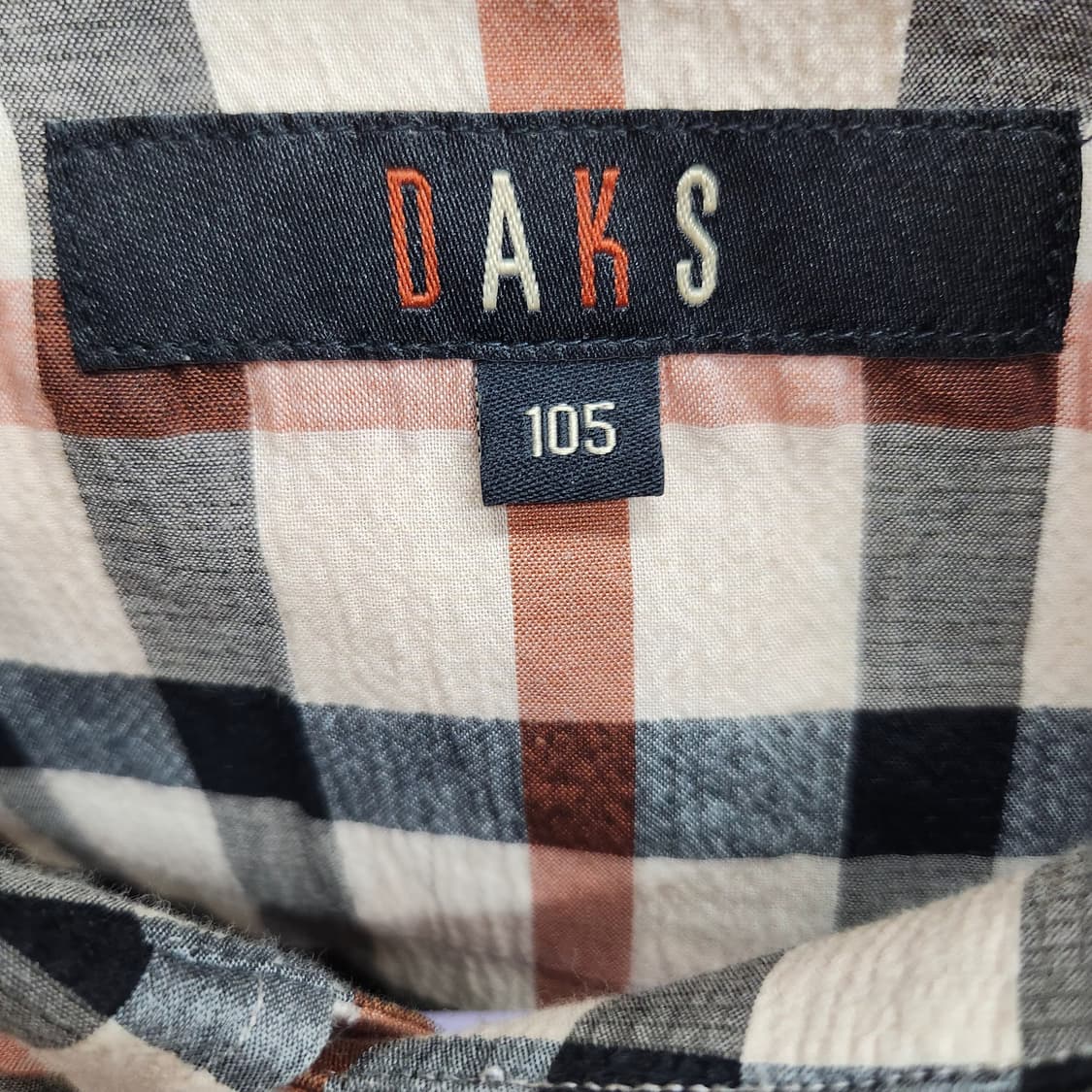 닥스 원포켓 로고 시그니처 패턴체크 반팔셔츠 105(XL) 상품이미지5
