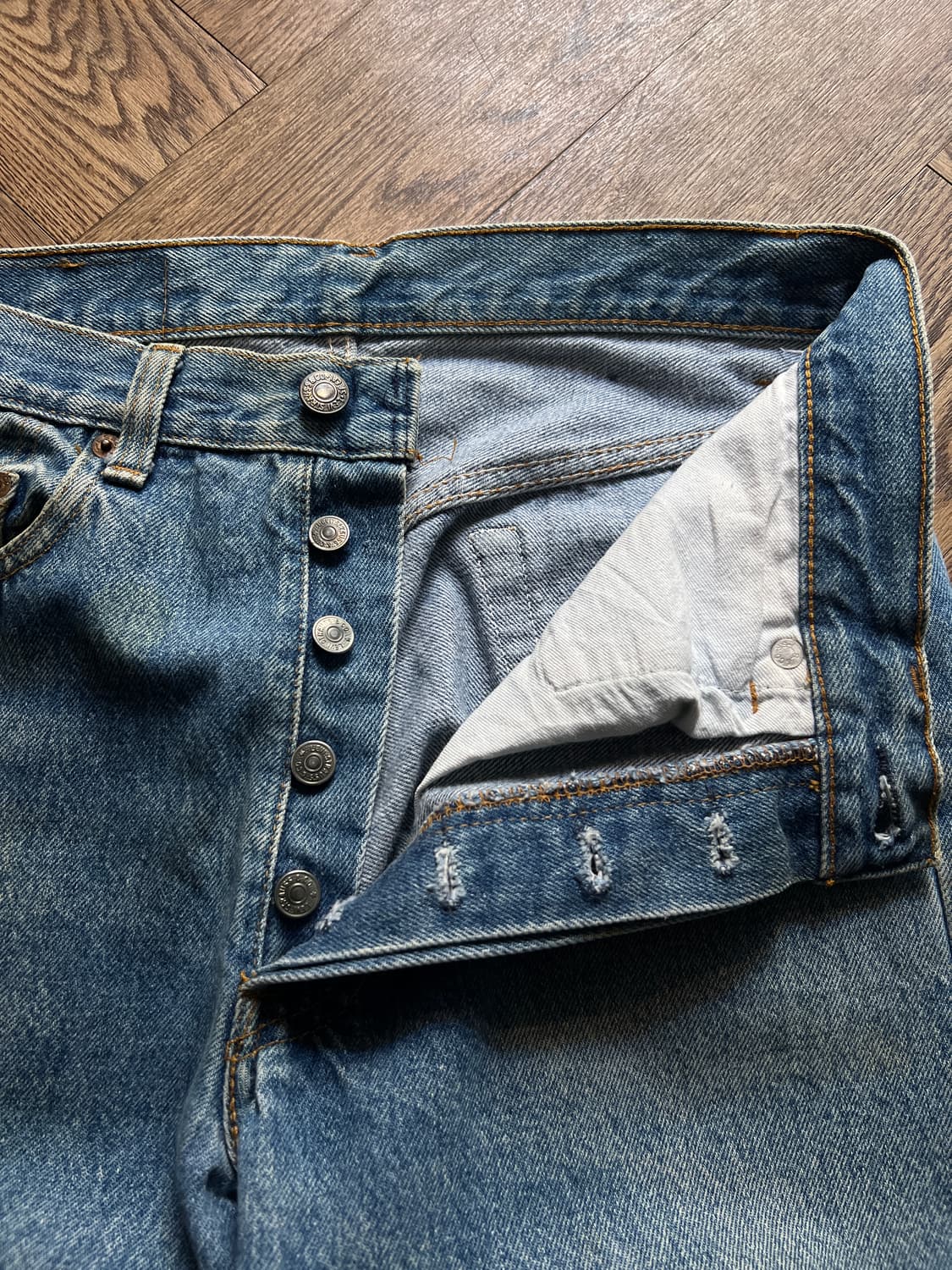 [31]90's 리바이스 501 Made in USA 데님 팬츠 S43 상품이미지3