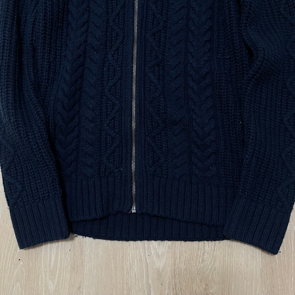 타미힐피거 여성 꽈배기 니트 집업 S/90 상품이미지3