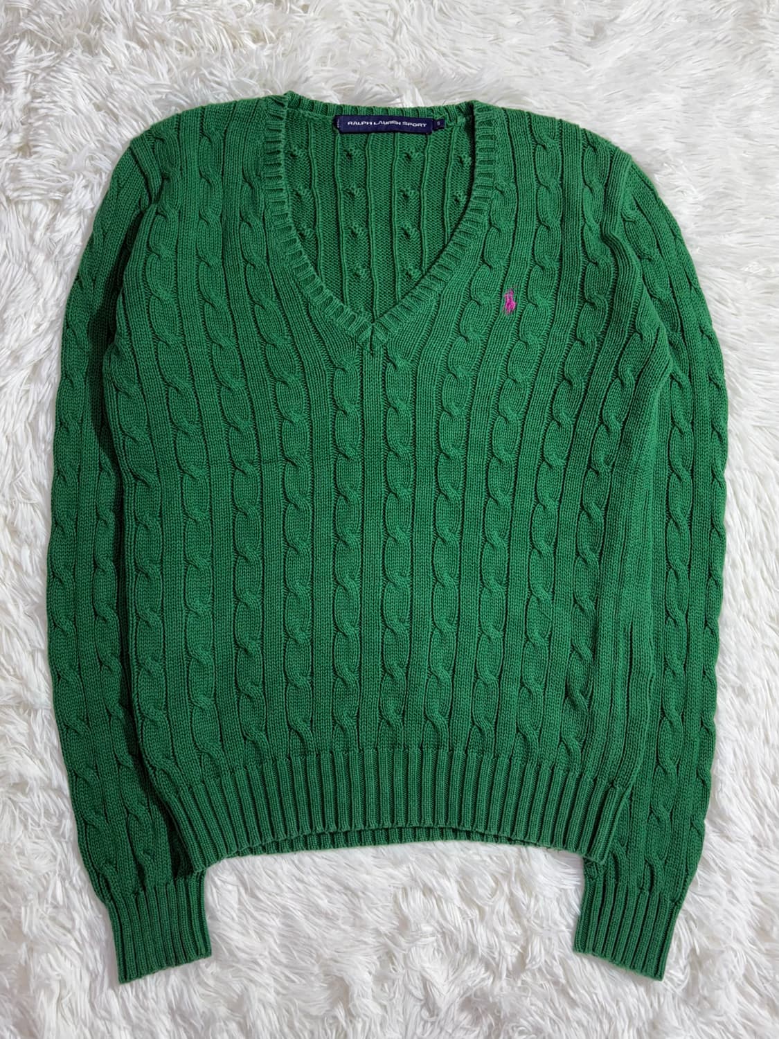 폴로 랄프로렌 그린 포니 브이넥 니트  상품이미지4