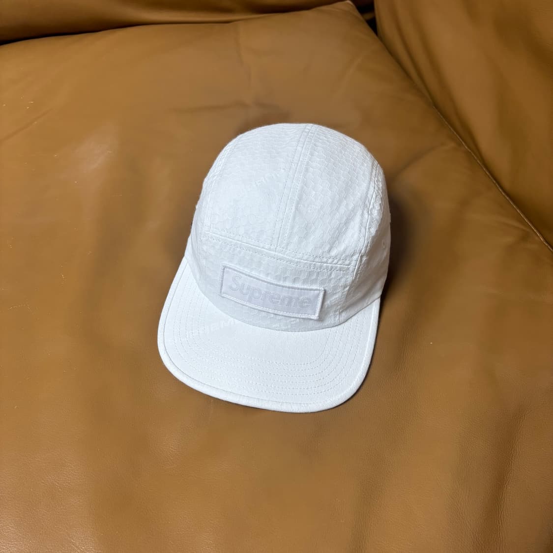 슈프림 캠프캡 모자 박스로고 코듀라 립스탑 화이트 상품이미지2