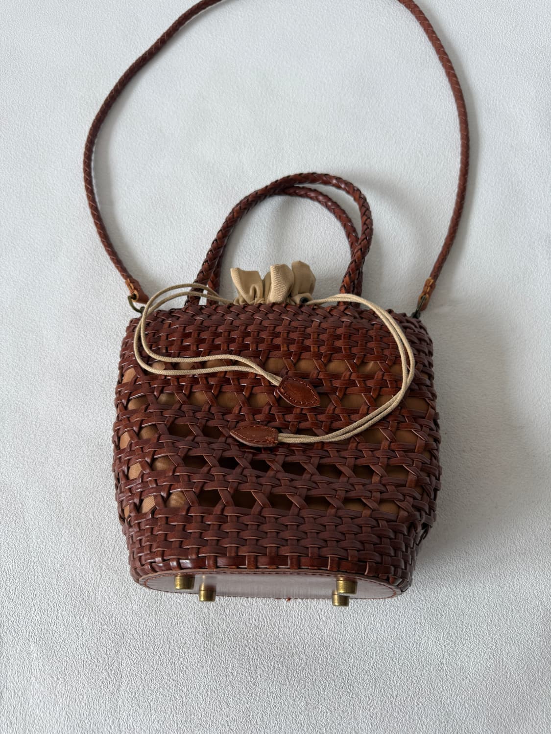 Pre owned 레더 위밍 토트 숄더백 상품이미지2