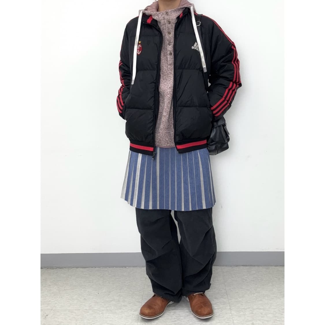 빈티지 블루 플리츠 스커트 상품이미지2