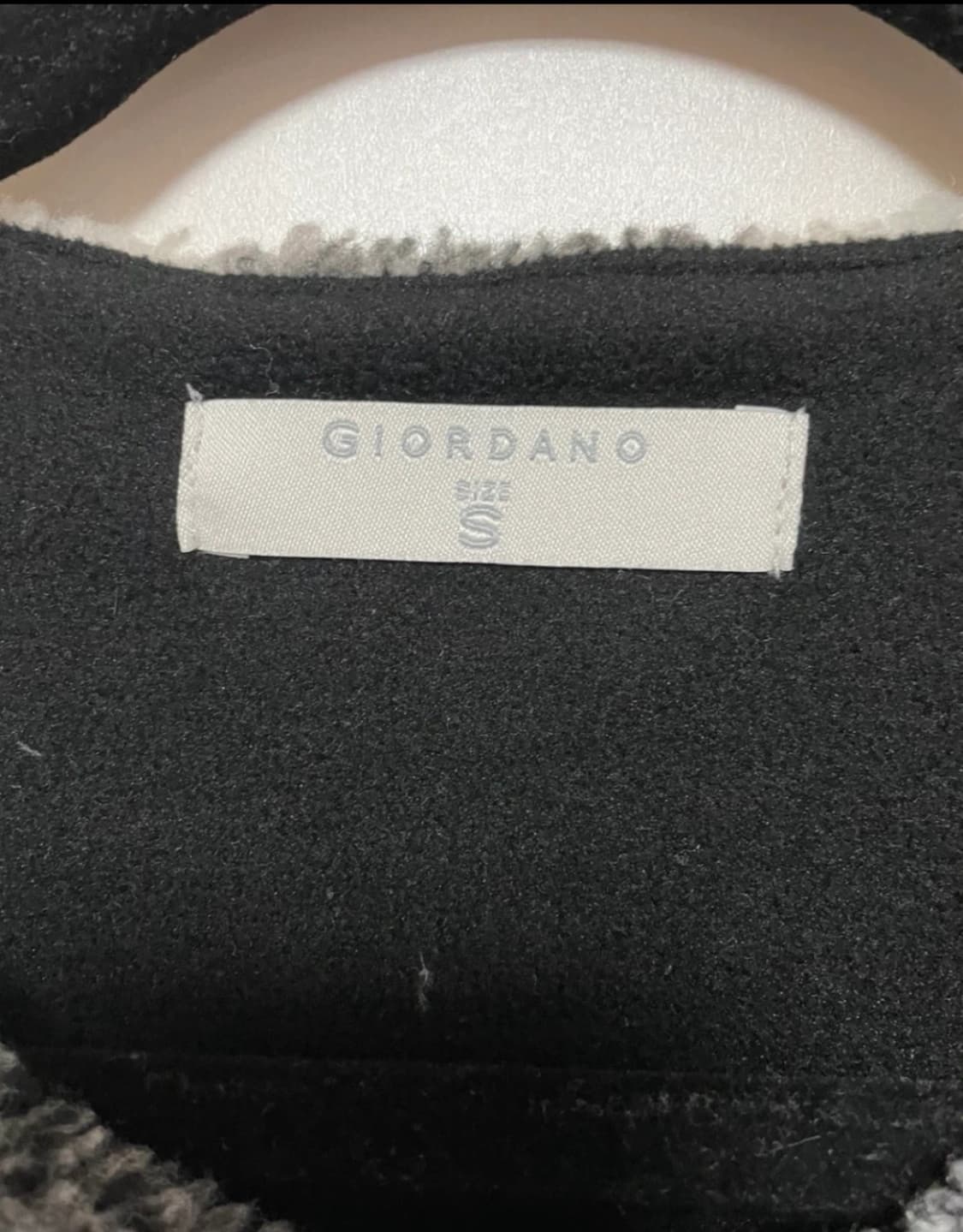 지오다노 체크 뽀글이 조끼 S 상품이미지2