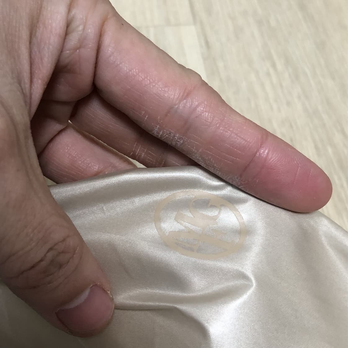 (우먼스 M) 새상품 마리떼 프랑소와 저버 시어 나일론자켓 라이트 베이지 상품이미지4