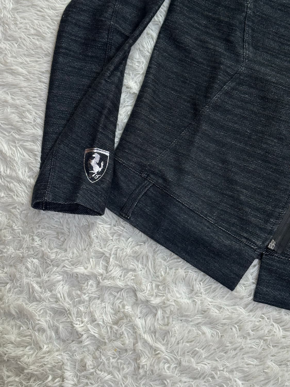푸마 페라리 블랙 데님 자켓 L 새상품 상품이미지4