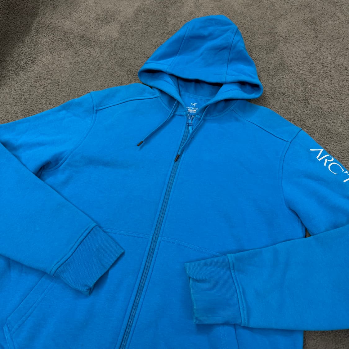 [정품/L] Arc'teryx 아크테릭스 빅 로고 블루 풀 후드집업 상품이미지1