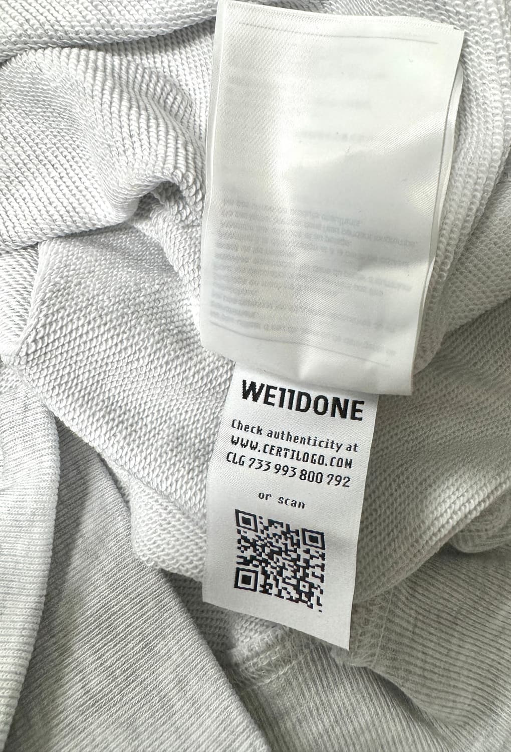 WE11DONE 웰던 테디베어 프린팅 오버핏 후드 스웻셔츠 L 상품이미지10