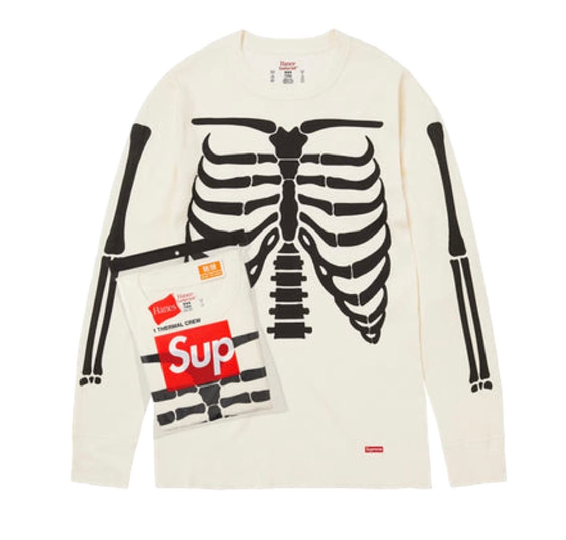 슈프림 헤인즈 써멀 크루 네추럴 상품이미지1