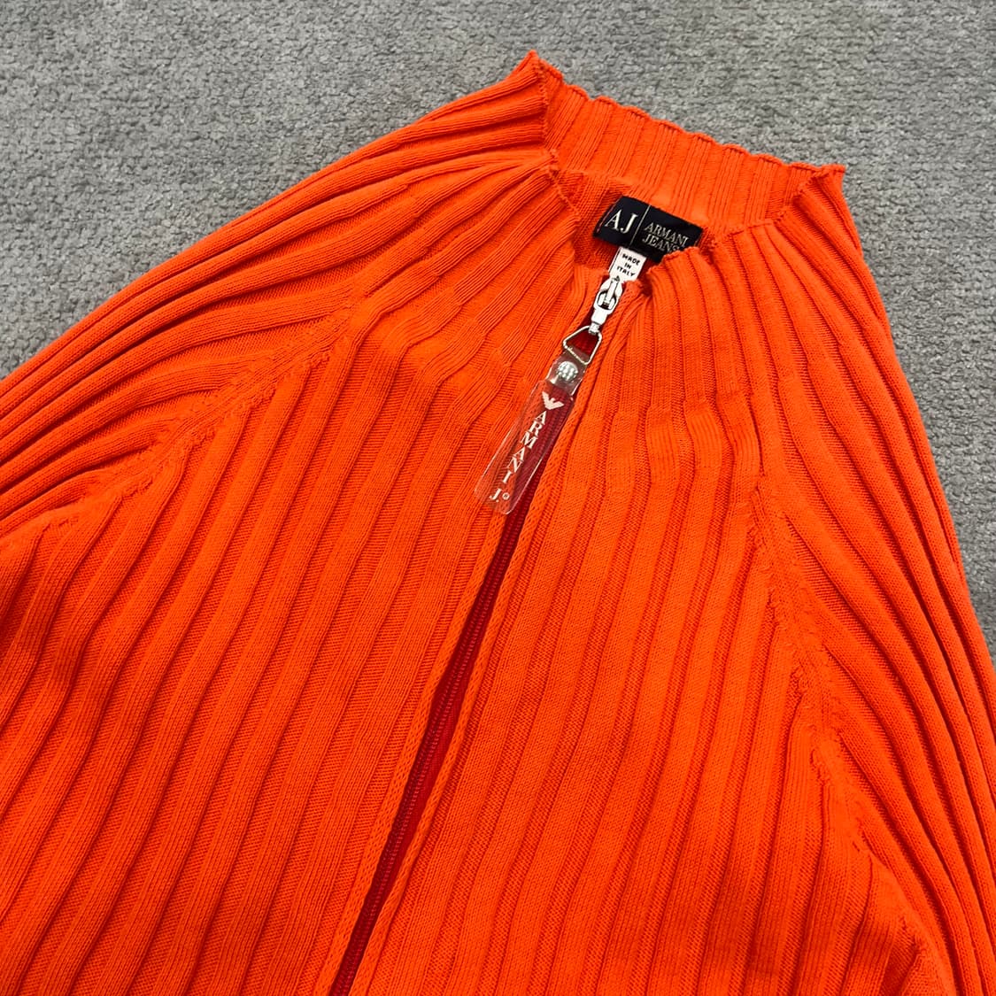 90 AJ Armani Jeans 오렌지색 니트 가디건 상품이미지2