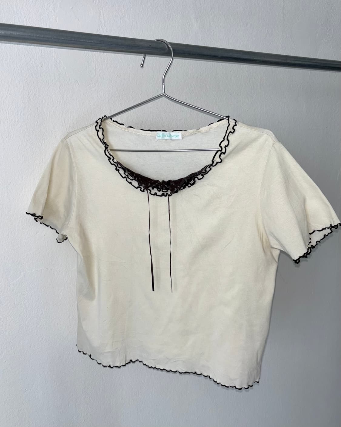 빈티지 프릴 반팔 상품이미지2