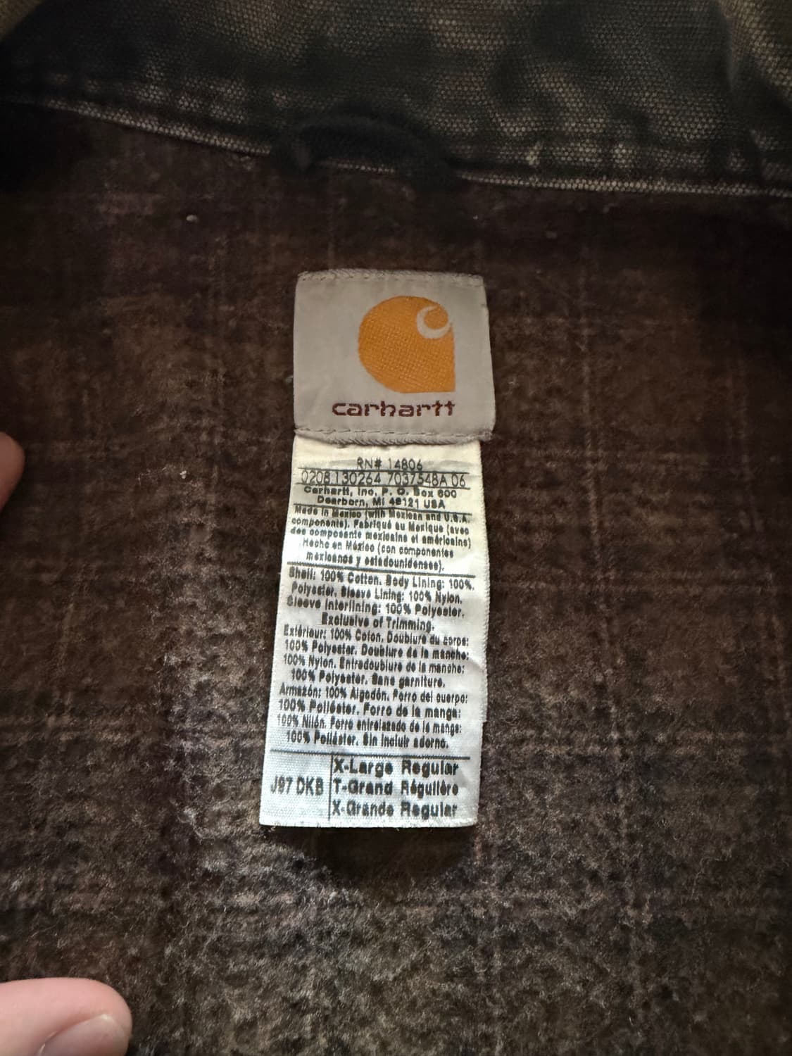 [XL]칼하트 디트로이트 자켓 J97 다크브라운 상품이미지3