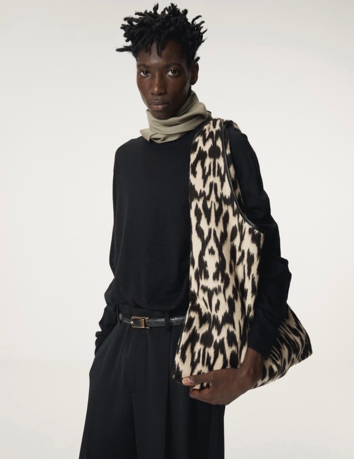 [구매] Recto leopard wool shoulder bag 상품이미지1