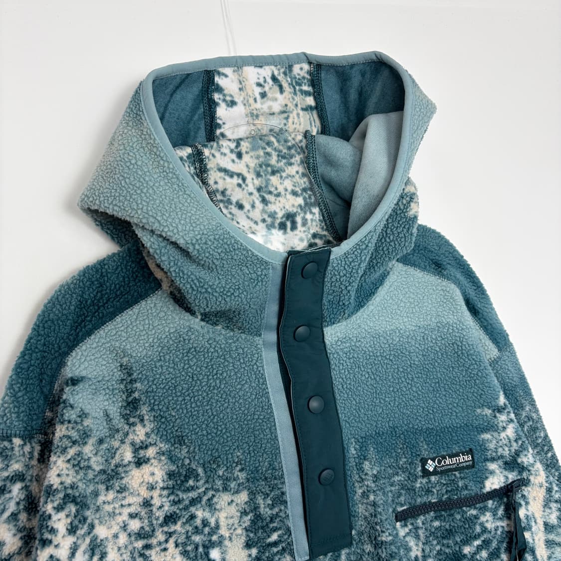 컬럼비아 columbia 패턴 후드 플리스 후리스 자켓 상품이미지2