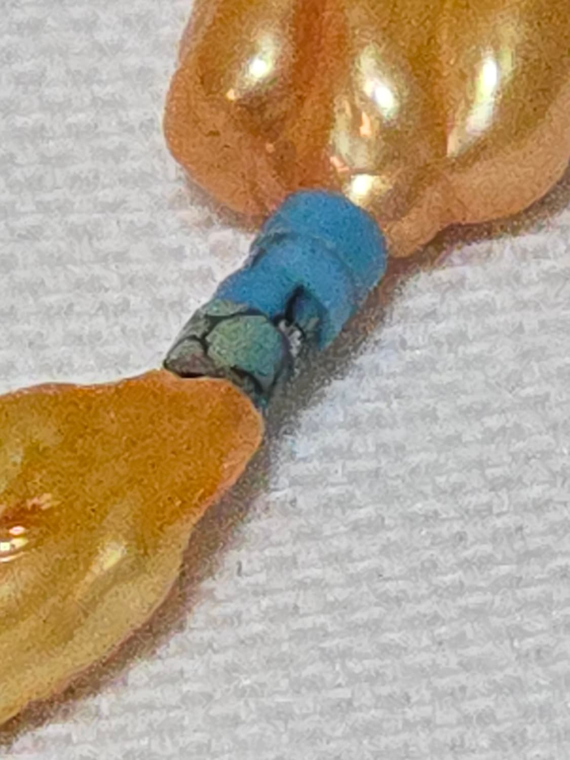 미국 빈티지 피치 바로크 진주 목걸이 & 팔찌 세트 상품이미지9