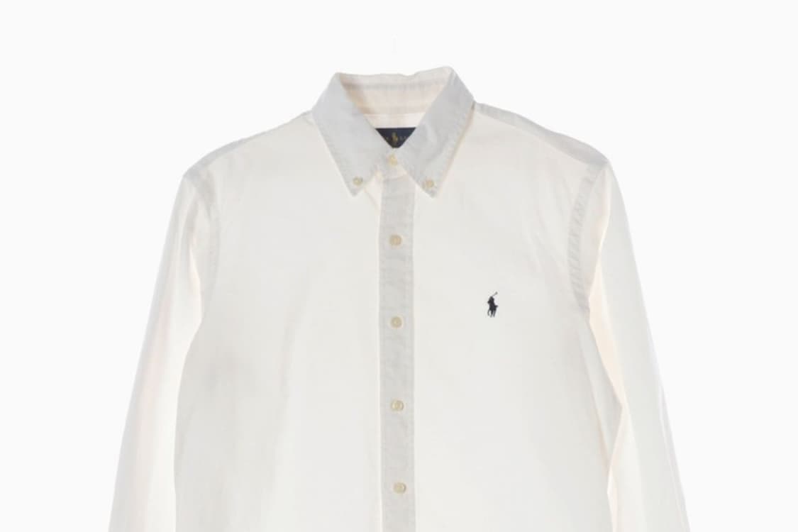 폴로 랄프로렌 클래식핏 화이트 옥스포드 셔츠 S 상품이미지3