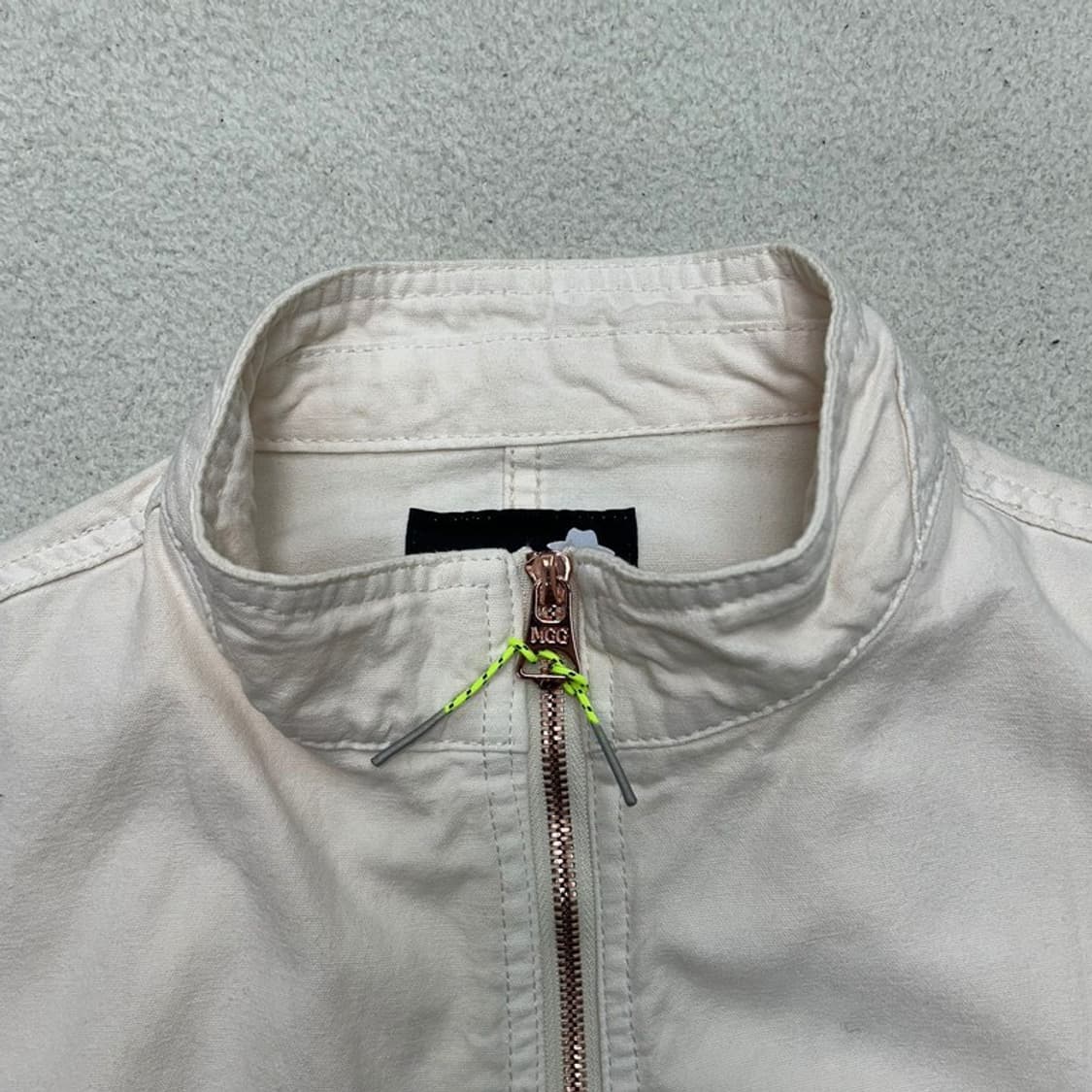 맥우드건 W 봄버 5752 스탠드카라 크롭 오버핏 크림 자켓 S 상품이미지3