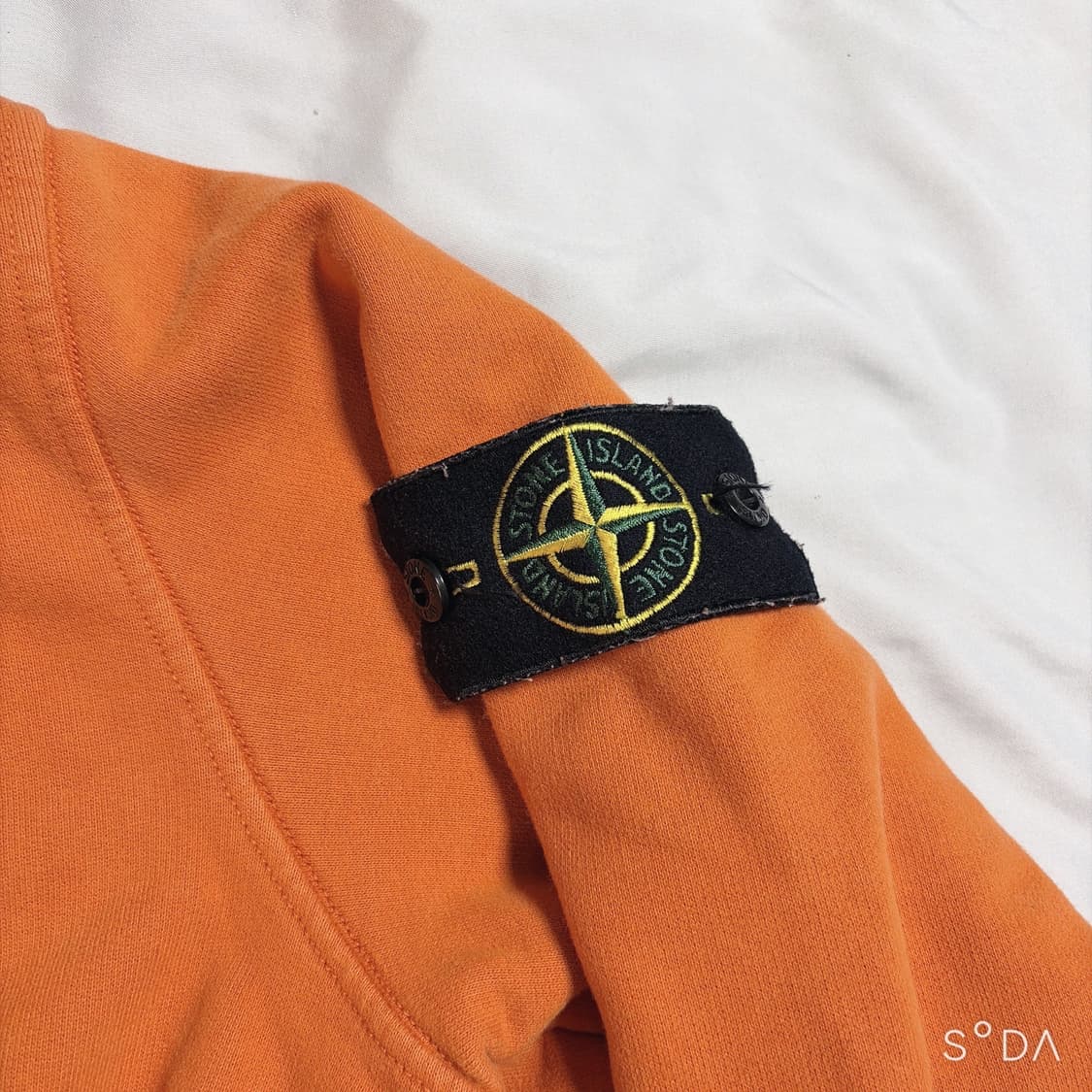 스톤아일랜드 투버튼 오렌지 후드티 M 상품이미지6