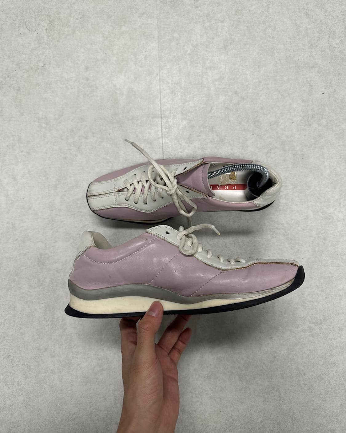 Prada pink leather shoes 상품이미지3