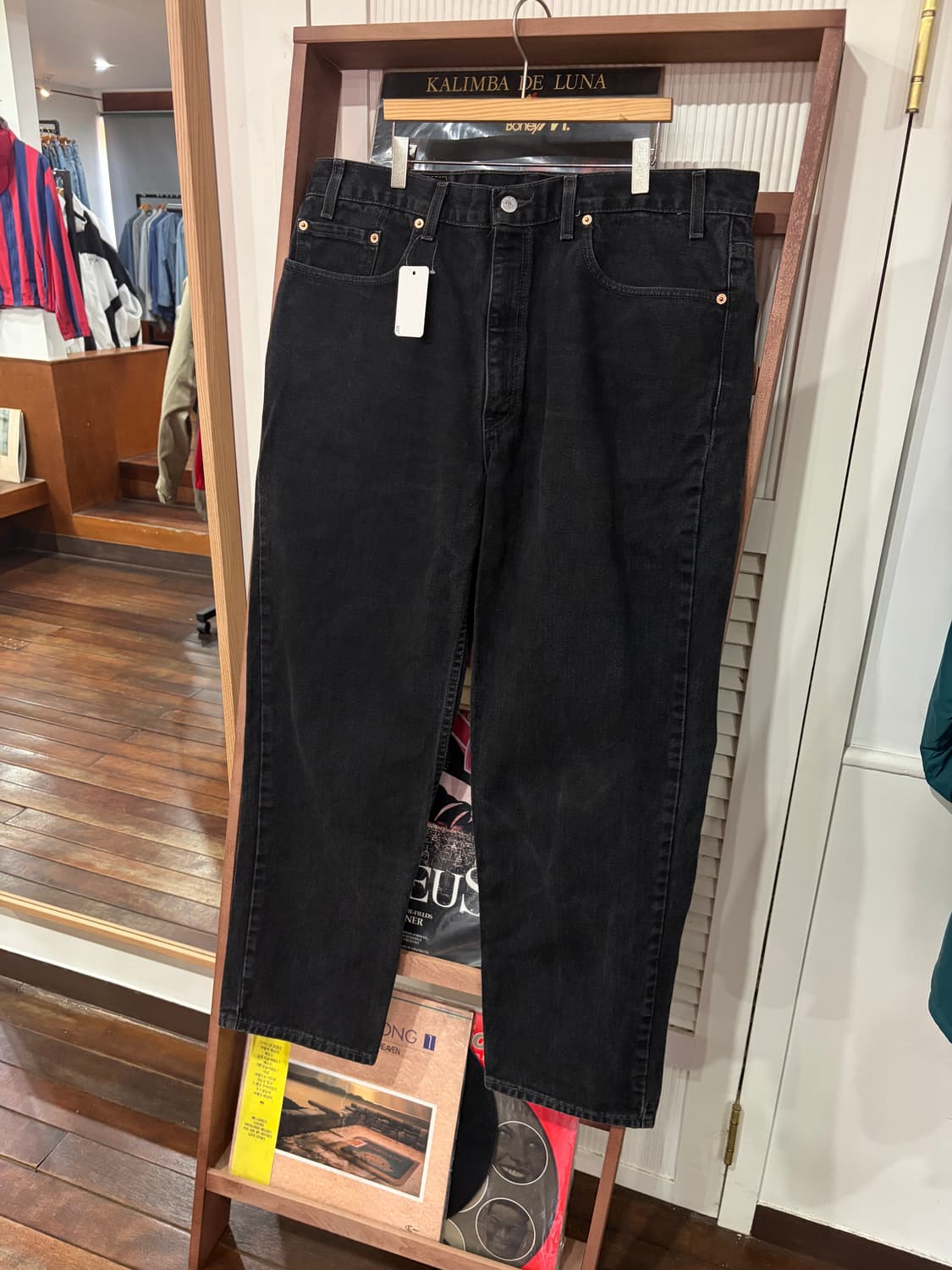 J31 00s USA 리바이스 550 흑청 데님팬츠 38X30 상품이미지1