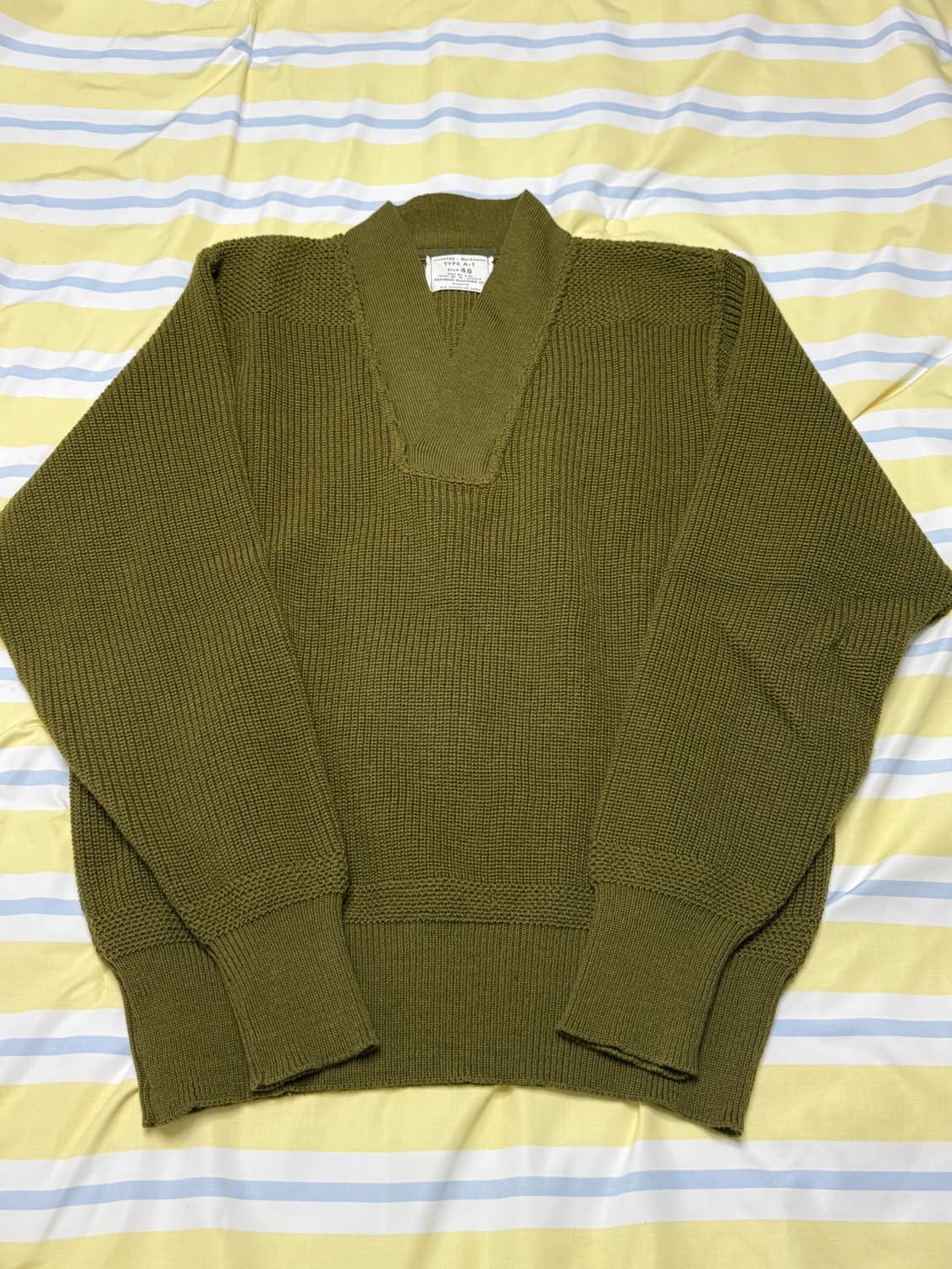 이스트맨 클로딩 메카닉 a-1 니트 올리브 40 상품이미지2