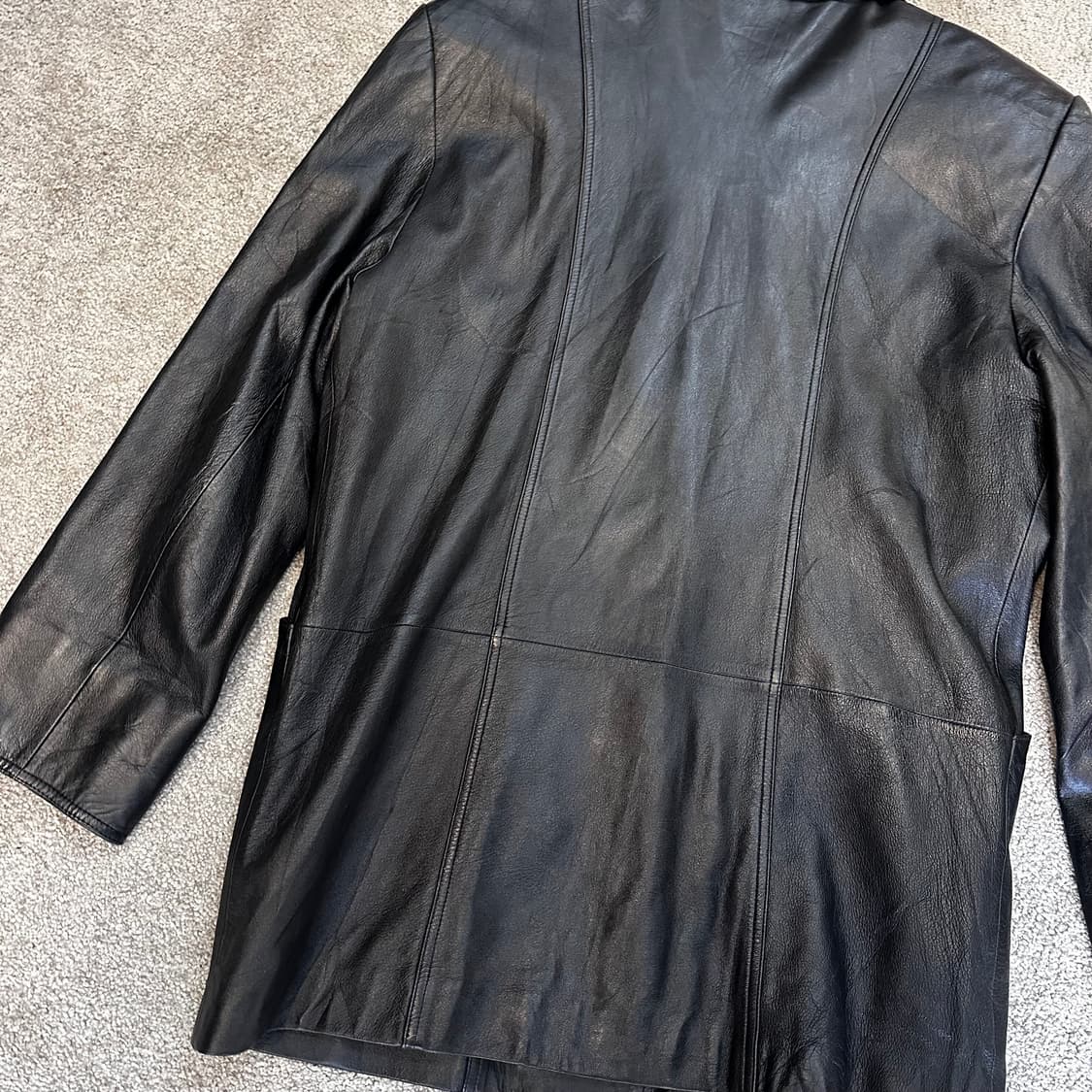 ANVORNU 빈티지 양가죽 블레이저 가죽자켓L 상품이미지9
