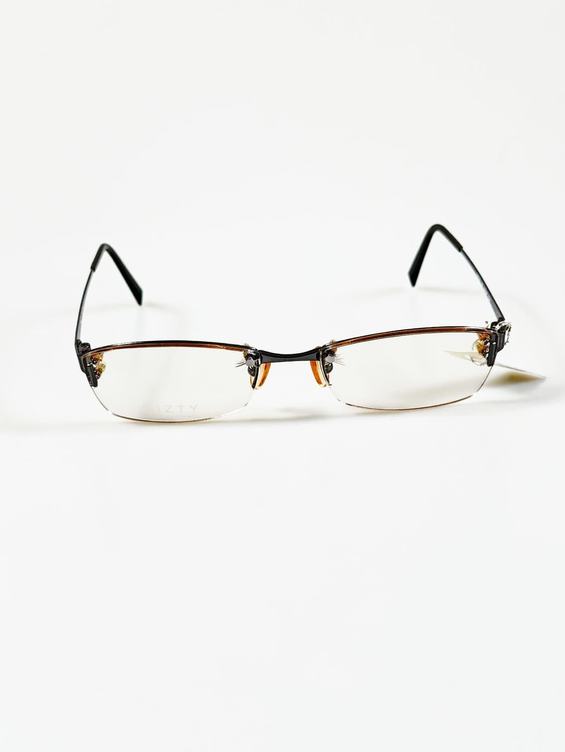 RITZY 반무테 스퀘어 메탈 프레임 빈티지 안경 상품이미지3