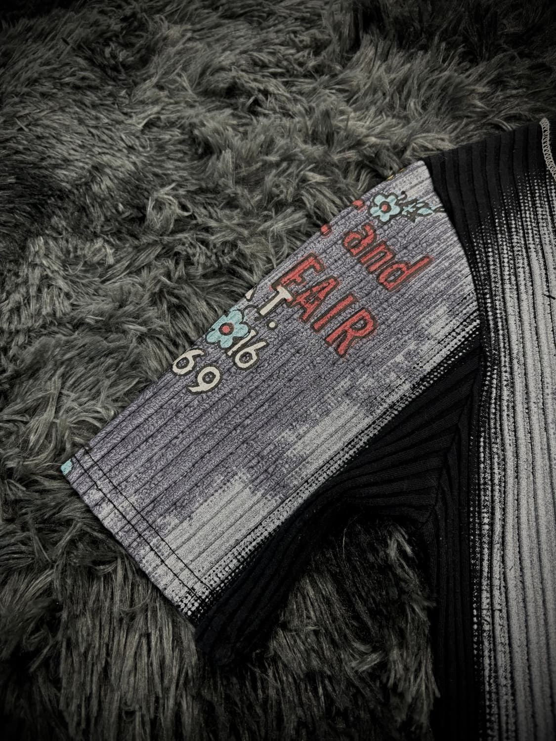 y2k 프린팅 골지 반팔 티셔츠 상품이미지4