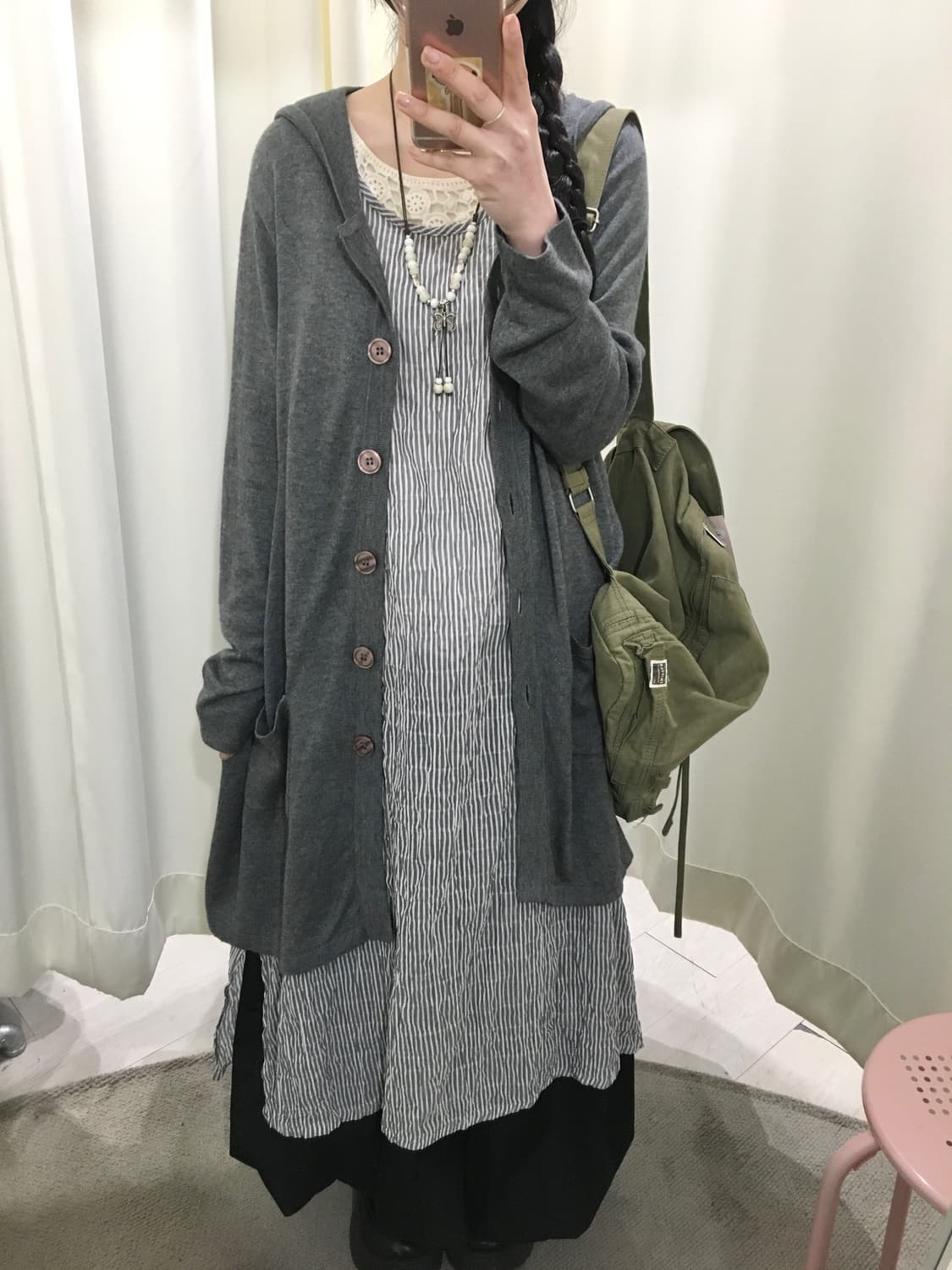 natural stripe omepiece 상품이미지5