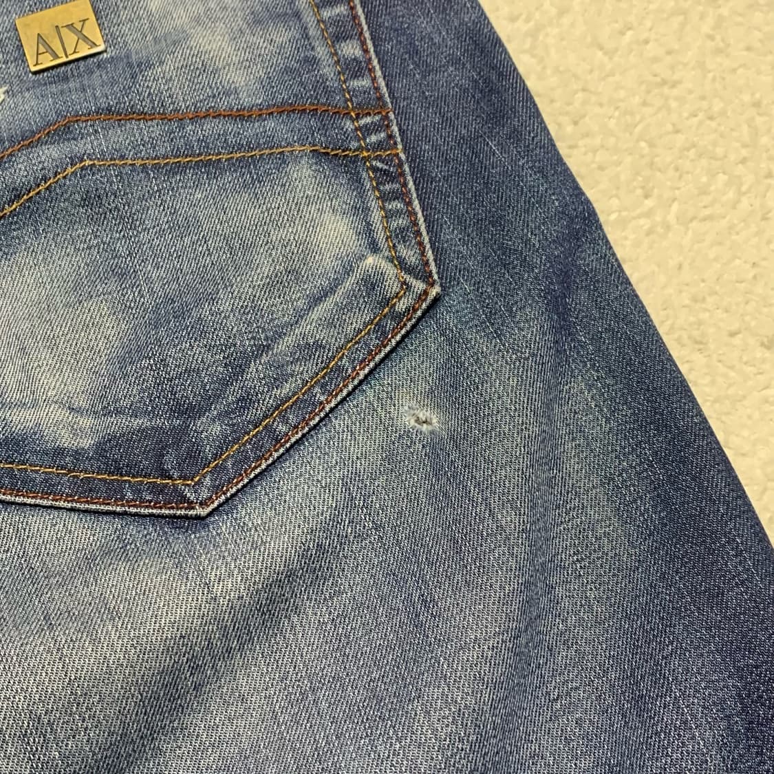 [36] 아르마니 익스체인지 와이드 스트레이트핏 데님팬츠 상품이미지7
