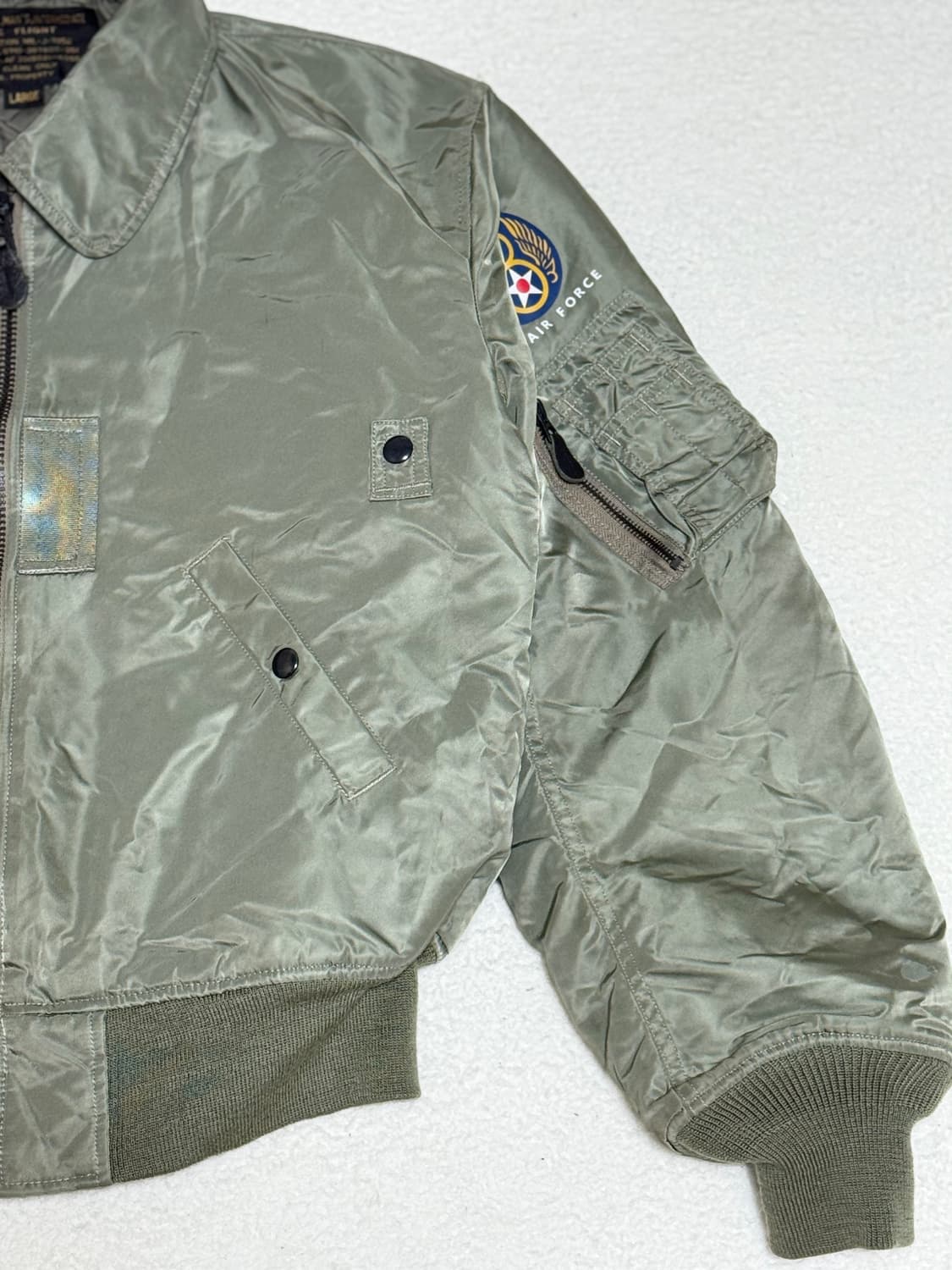 항공 MA-1 항공점퍼 카키 L 사이즈 상품이미지3