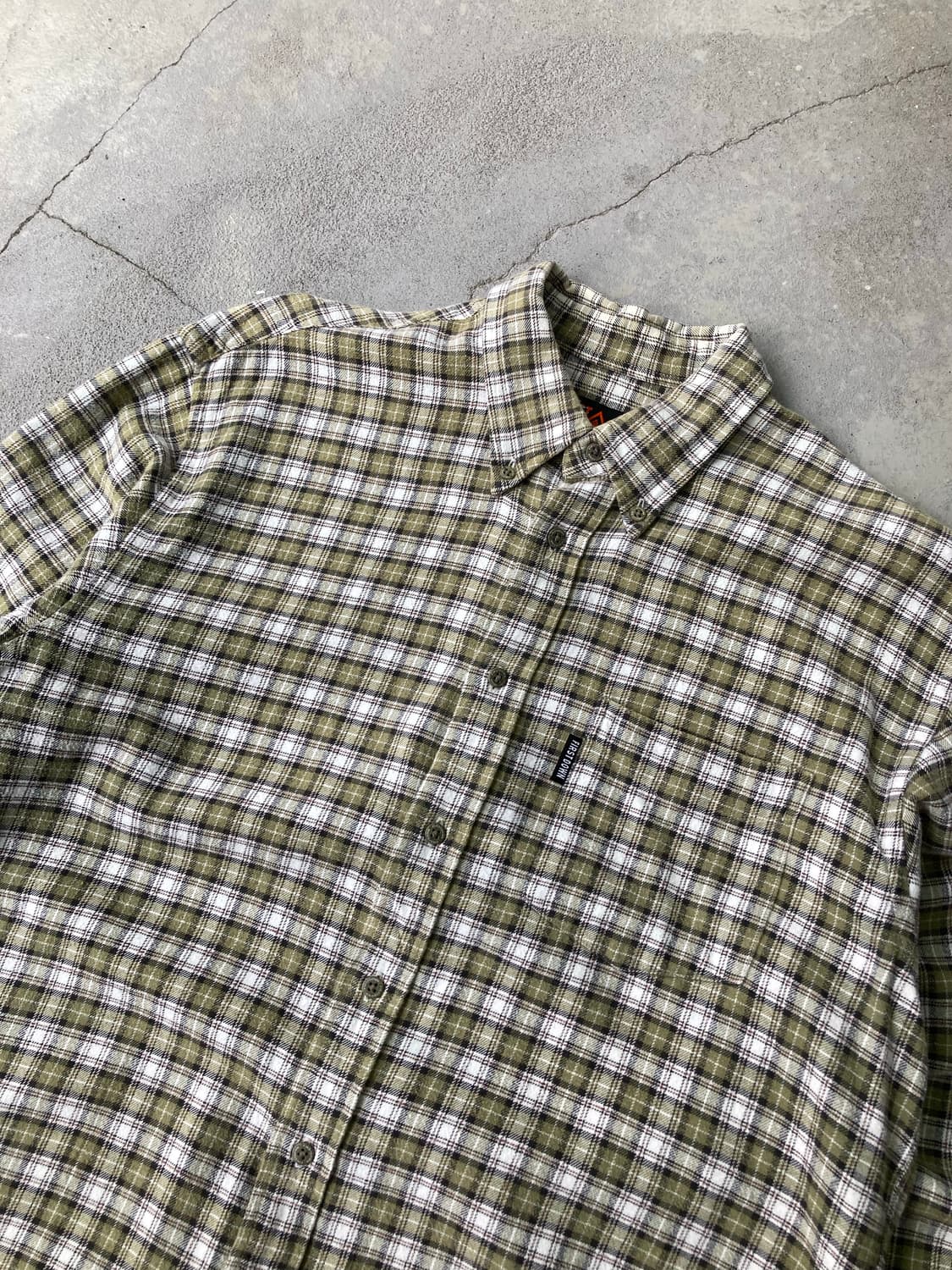 first down green tea check shirt 상품이미지3