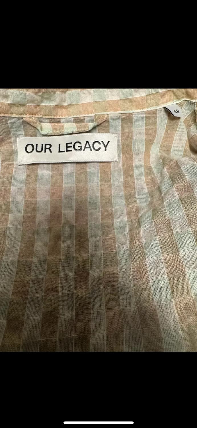 아워레가시 시어서커 박스체크셔츠 48 새제품 팝니다 상품이미지2