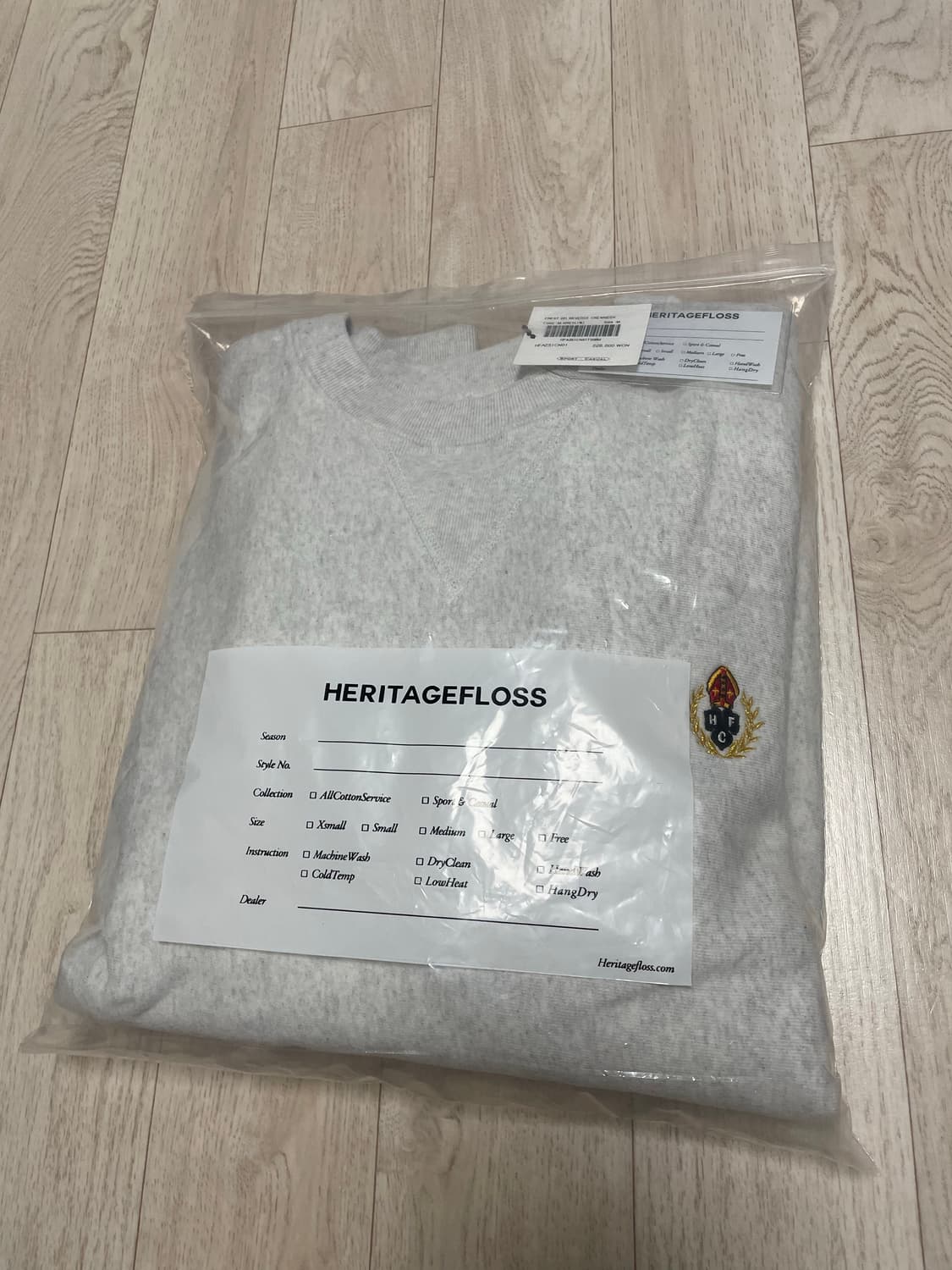 (새상품) 25ss 헤리티지플로스 맨투맨 m 상품이미지4