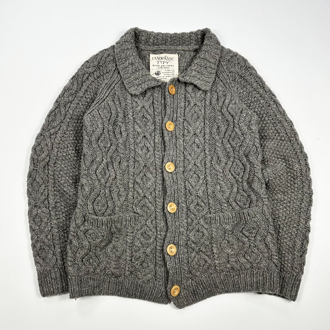 JPN 재팬빈티지 미니멀 여성 울 케이블 니트 가디건 여성M 상품이미지1
